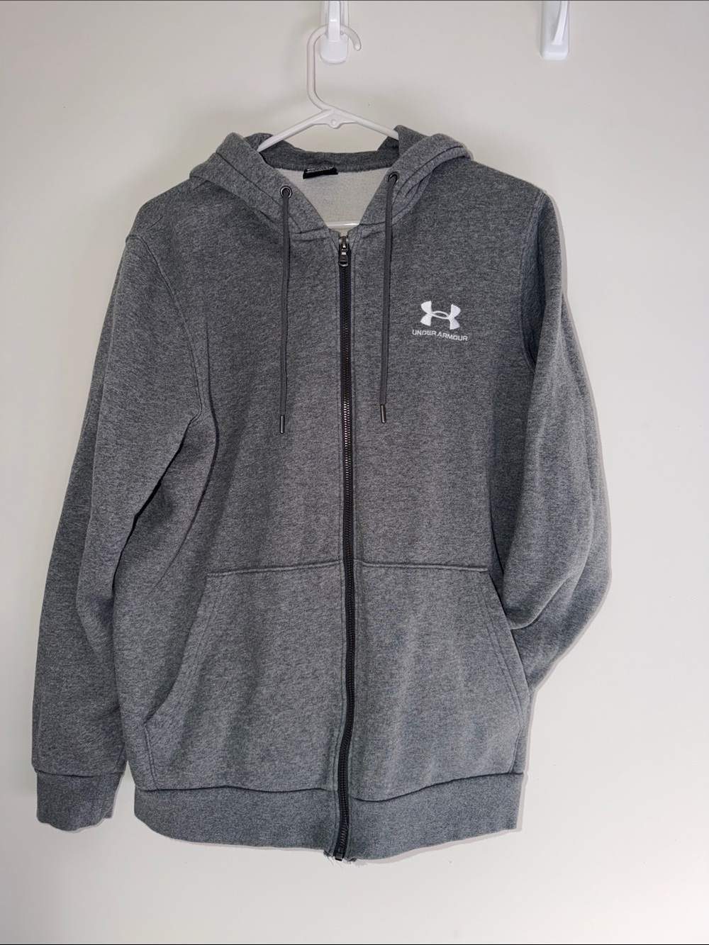 Under Armour Charcoal Gray Full-Zip Hooded Sweatshirt